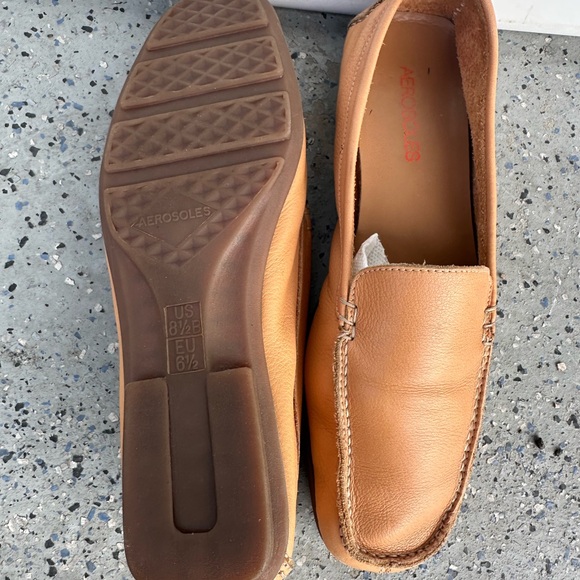 AEROSOLES Light Brown Leather Loafers - Picture 4 of 5